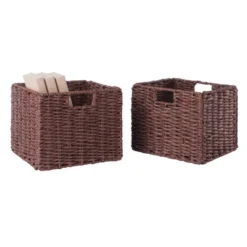 55.98" 5pc Milan Storage Shelf With Baskets Walnut - Winsome 23 55.98" 5pc Milan Storage Shelf With Baskets Walnut - Winsome -Furniture Haven Shop GUEST f1b36d81 48d4 49a8 b4d8 4bda28b64ed6