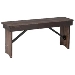 Emma And Oliver 40" X 12" Antique Rustic Solid Pine Folding Farm Bench - Portable Bench -Furniture Haven Shop GUEST f2b47ff4 fc64 41ee b5a2 08e74b590d63