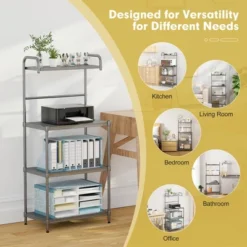 Costway 4-Tier Baker's Rack Microwave Oven Stand Shelves Kitchen Storage Rack Organizer 13 Costway 4-Tier Baker's Rack Microwave Oven Stand Shelves Kitchen Storage Rack Organizer -Furniture Haven Shop GUEST f2d58eb1 dae0 4f56 8029 5c36ce8a3132