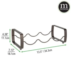 MDesign Metal Wine Rack Storage Organizer, 3 Bottles Each - 2 Pack -Furniture Haven Shop GUEST f2ee5139 c12b 4abf 9ef5 c8d7e433292f