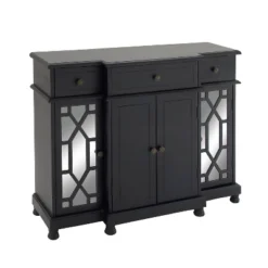 Glam Mirror And Wood Storage Cabinet Black - Olivia & May 26 Glam Mirror And Wood Storage Cabinet Black - Olivia & May -Furniture Haven Shop GUEST f2f4ab39 6136 47a1 a5ba 1efd0b87f078