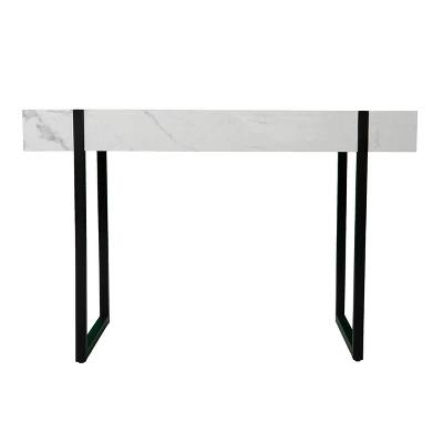 Wennan Modern Faux Marble Desk Black/White - Aiden Lane 6 Wennan Modern Faux Marble Desk Black/White - Aiden Lane - Image 6