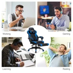 Costway Office Computer Desk Chair Gaming Chair Adjustable Swivel W/Footrest 22 Costway Office Computer Desk Chair Gaming Chair Adjustable Swivel W/Footrest -Furniture Haven Shop GUEST f3674fc5 a836 47fc 8115 d458bffa4307