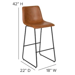Flash Furniture 30 Inch Commercial Grade LeatherSoft Bar Height Barstools, Set Of 2 -Furniture Haven Shop GUEST f3b95308 08ab 4a89 bfd0 ad4d54b38f00