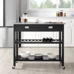 Chloe Stainless Steel Top Kitchen Island Cart - Crosley -Furniture Haven Shop GUEST f4cd0b2f d19c 47d8 b80b f1f6ce2c6105