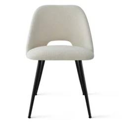 Set Of 4 Edwin Upholstered Faux Shearling Side Chair Black Legs -The Pop Maison -Furniture Haven Shop GUEST f51f8159 d9c0 4de3 8894 a35be5067448