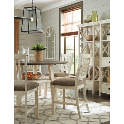 Bolanburg Round Drop Leaf Counter Table Antique White - Signature Design By Ashley 5 Bolanburg Round Drop Leaf Counter Table Antique White - Signature Design By Ashley - Image 5