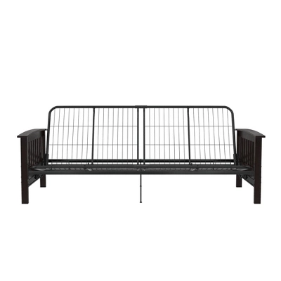 Full Brixen Wood Arm Metal Futon Frame With 6" Mattress - Room & Joy 15 Full Brixen Wood Arm Metal Futon Frame With 6" Mattress - Room & Joy - Image 15