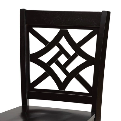 2pc Nicolette Wood Counter Height Barstools - Baxton Studio 3 2pc Nicolette Wood Counter Height Barstools - Baxton Studio - Image 3