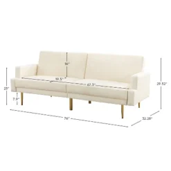 Lanna 76"Wide Vegan Leather Modern Style Convertible Futon Sofa Bed For Living Room Guest Bedroom | ARTFUL LIVING DESIGN 20 Lanna 76"Wide Vegan Leather Modern Style Convertible Futon Sofa Bed For Living Room Guest Bedroom | ARTFUL LIVING DESIGN -Furniture Haven Shop GUEST f825eb1e 1572 433c 8583 0527f745eeaf