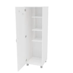 Paris 1 Door Storage Cabinet White - Polifurniture