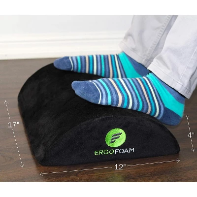 ErgoFoam Ergonomic Foot Rest Under Desk - Premium Velvet Soft Foam Footrest For Desk - Most Comfortable Desk Foot Rest In The World For Lumbar 4 ErgoFoam Ergonomic Foot Rest Under Desk - Premium Velvet Soft Foam Footrest For Desk - Most Comfortable Desk Foot Rest In The World For Lumbar - Image 4