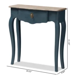 Mazarine Classic And Provincial Spruce Finished Console Table Blue - Baxton Studio 19 Mazarine Classic And Provincial Spruce Finished Console Table Blue - Baxton Studio -Furniture Haven Shop GUEST f9560024 78a1 4b17 991f 3d7bbacd1237