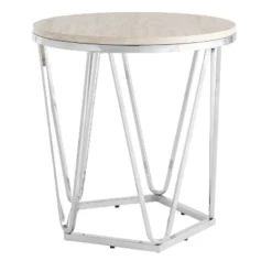 Laconia Faux Stone Round End Table - Aiden Lane -Furniture Haven Shop GUEST f9c06cd1 2eab 4371 99f4 e91ad5609b01