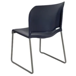 Flash Furniture HERCULES Series 880 Lb. Capacity Navy Full Back Contoured Stack Chair With Gray Powder Coated Sled Base -Furniture Haven Shop GUEST fa776550 c4a5 4be3 adbe f6178c2243ad