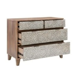 4 Drawer Cassandra Console Gray - Powell -Furniture Haven Shop GUEST fb73b88d 5fdc 42de 8fcd 559c43522cf0