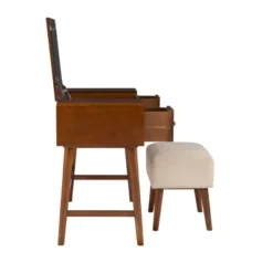 Viola Vanity Set Brown - Linon -Furniture Haven Shop GUEST fb9d4375 987f 4ae7 82ee be8debf34376