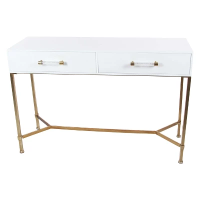 Metal And Wood Rectangular Console Table Olivia & May 1 Metal And Wood Rectangular Console Table Olivia & May