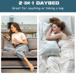 Costway Twin Metal Daybed With Roll Out Trundle Heavy Duty Frame Sofa Bed Set 13 Costway Twin Metal Daybed With Roll Out Trundle Heavy Duty Frame Sofa Bed Set -Furniture Haven Shop GUEST fcb34abb 3801 4957 bcc6 72adf91a8571