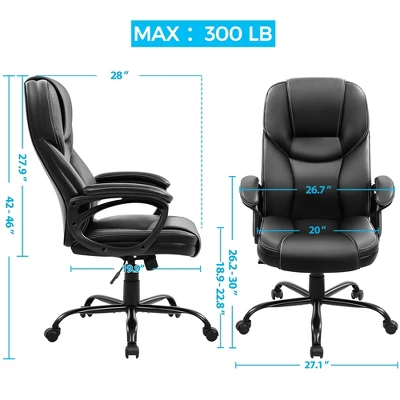 Yaheetech Faux Leather Executive Office Chair With Ergonomic High Back 2 Yaheetech Faux Leather Executive Office Chair With Ergonomic High Back - Image 2