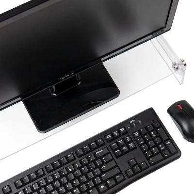 Mind Reader Acrylic Monitor Stand Clear 2 Mind Reader Acrylic Monitor Stand Clear - Image 2