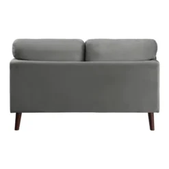 Tolley Velvet Loveseat In Gray - Lexicon -Furniture Haven Shop GUEST ff9c5273 e6b7 4a79 af2d bc01ac54867e