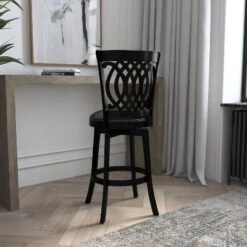 30" Van Draus Swivel Barstool Metal/Black - Hillsdale Furniture -Furniture Haven Shop GUEST ffe84169 f6f5 4a01 958f c9541c97459e